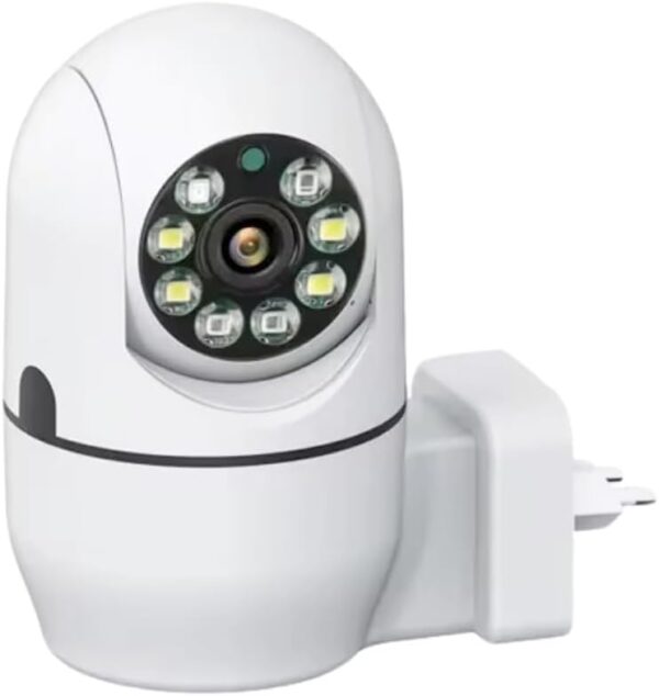 Câmera de Tomada Segurança 2MP - WiFi Visão 360° HD 1080p, Câmera IP ICSee Infravermelho, Sem Fio com App, Câmera Panorâmica 360° Visão Noturna, Áudio Bidirecional Detecção de Movimento, Pet