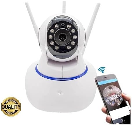 Imports Camera Robo 3 Antenas Ip Wifi 360° 720p Sistema Yoosee/Yyp2p Câmera IP Sem Fio Wifi Hd 3 Antenas Sensor Noturna