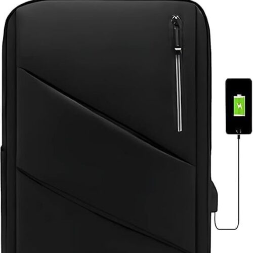41EVVeZ3jxL._AC_.jpg Mochila Executiva Masculina para Notebook 15.6” com Saída USB, Zíper Impermeável e Design Slim Ergonômico – Mochila de Trabalho, Viagem e Estudos