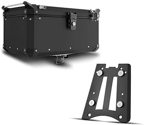 41FK6iyD8kL._AC_.jpg Baú Alumínio Traseiro Top Case Roncar 56 Litros + Base De Fixação Yamaha Ténéré 660 2012 Até 2016 Alumínio Preto
