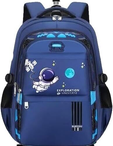 41OQwqkgTL._AC_.jpg Mochila Escolar com Rodinha, Compartimento para guardar lap?s, caneta e objetos mochila de carrinho resistente ? ?gua (Astronauta Azul)