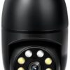 Câmera de Segurança Preta, Bocal, Lâmpada, IP WiFi 360º, Visão Noturna, Sensor Movimento, Com Áudio, Areas Externas e Internas, Camera para Celular