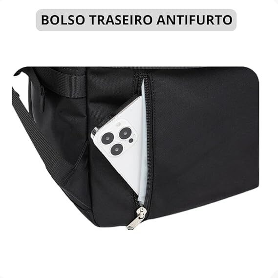 Mochila Masculina Feminina Grande para Notebook 15.6”, Trabalho, Viagem, Escola, Reforçada e Resistente – Mochila Escolar, Mochila Reforçada