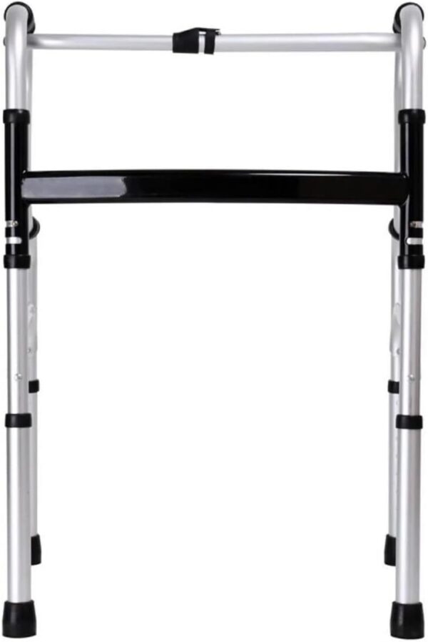 41kW4yVDGL._AC_SL1200_.jpg Zimedical Andador Idoso 2 Níveis Fixo/Articulado Resistente 130 Kg Cinza/Preto Alumínio 73-90.5cm 3kg