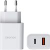 41oYXkhMCKL._AC_SL1000_.jpg Geonav Carregador Universal Ultra Rápido Duo, 1 X USB-C Power Delivery 20W, 1 X USB Quick Charge 18W, CH20PDQC, Branco