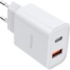41xKGeG-xPL._AC_SL1000_.jpg Geonav Carregador Universal Ultra Rápido Duo, 1 X USB-C Power Delivery 20W, 1 X USB Quick Charge 18W, CH20PDQC, Branco