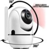41xZfXIDTCL._AC_.jpg Câmera IP 1080p Yoosee 360°, Visão Noturna, Detecção de Movimento, Áudio, Rede 2.4GHz, Monitoramento de Bebê e Pets