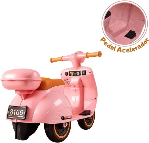 510ik6ZXQL._AC_SL1200_.jpg Mini Moto Elétrica Scooter Frente e Ré 6V Som e Luz