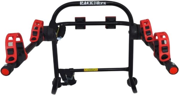 Suporte para bike Transbike para 2 bicicletas Preto tira Vermelha Sedan Hatch