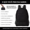 Mochila Dobrável Impermeável Nylon Esportiva Escolar 25L Resistente à Água (Azul Marinho)