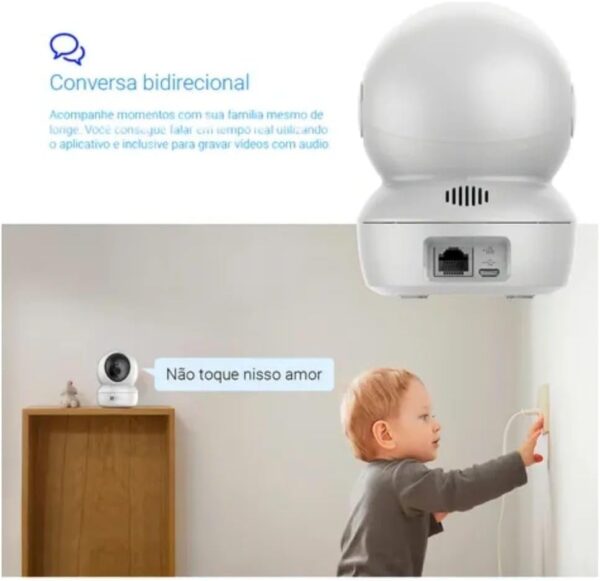 Kit 2 Cameras de Seguranca Wi-Fi C6N 1080p Full HD com Rotacao Pan-Tilt 360 Visao Noturna e Deteccao de Movimento