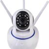 Câmera Ip Sem Fio 360° 3 Antenas Hd Wifi Visão Noturna Alarme