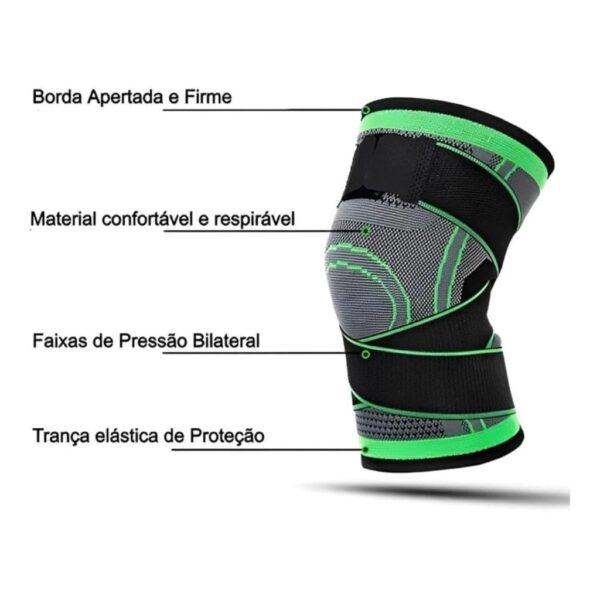 Joelheira De Proteção Compressão Para Articulação Dores Ortopédica Recuperação - ideal para corrida, academia, futebol, caminhada, cross training e volei (uma Unidade, não é o Par)