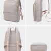 Mochila Feminina de Nylon Impermeável, Compartimento para Notebook de 14 polegadas, Ideal para Comutar, ir à Escola e Uso Casual