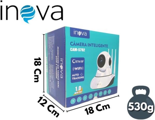 511mSYPaXFL._AC_SL1000_.jpg Câmera inteligente Wireless IP infra HD 1.0 megapixel 3 antenas onvif Auto Tracking