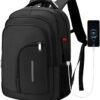 Mochila Masculina Executiva Grande Reforçada para Notebook Trabalho, Viagem e Escola Design Antifurto, Impermeável, com Cabo Reforçado, Saída USB e Fone, Conforto Segurança e Durabilidade, Unissex
