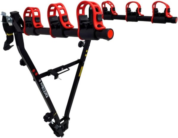 515GrratyFL._AC_SL1080_.jpg Suporte para bike Transbike Engate p/ 3 bicicletas Preto tira Vermelha Sedan Hatch