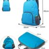 Mochila Dobrável Impermeável Nylon Esportiva Escolar 25L Resistente à Água (Azul Marinho)