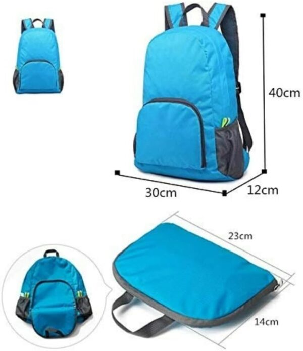 Mochila Dobrável Impermeável Nylon Esportiva Escolar 25L Resistente à Água (Azul Marinho)