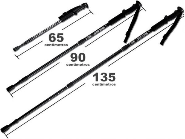 Bastão Ajustável Para Trekking, Caminhada, Trilhas Com Ponta De Aço Haste De Alumínio