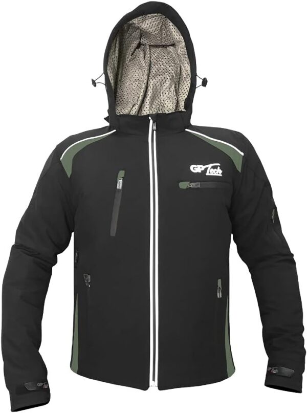 517fD4Z7NHL._AC_SL1000_.jpg Jaqueta GP Tech Soft Casual Unissex Resistente a agua Preta-cinza 8G-7XL