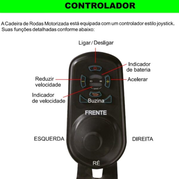 Cadeira De Rodas Motorizada Elétrica Dobravel Compacta Pop Power Lite - Preto
