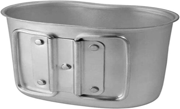 Guepardo, Caneca para Cantil, Aventureiro Alumínio 530ml, Resistente, Compacta, Ideal para Camping e Trekking, Prata