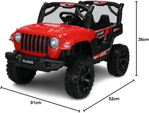 Bang Toys Carro Elétrico Mini Jipe 12v Recarregável Vermelho