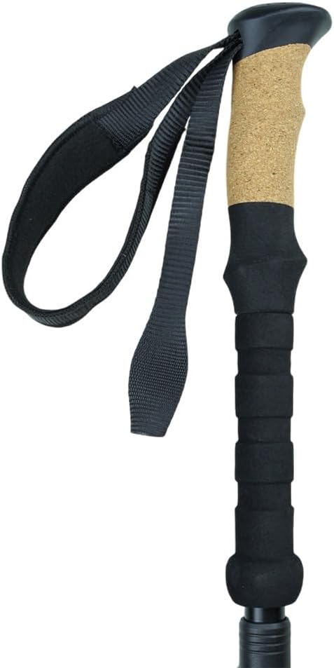 NTK, Bastão de Caminhada TREK RACE Alumínio 7075 135cm Trilhas e Aventuras, Preto