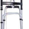 51E-FUQrBTL._AC_SL1200_.jpg Zimedical Andador Idoso 2 Níveis Fixo/Articulado Resistente 130 Kg Cinza/Preto Alumínio 73-90.5cm 3kg