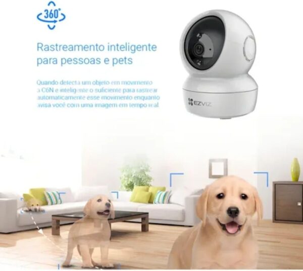 Kit 2 Cameras de Seguranca Wi-Fi C6N 1080p Full HD com Rotacao Pan-Tilt 360 Visao Noturna e Deteccao de Movimento