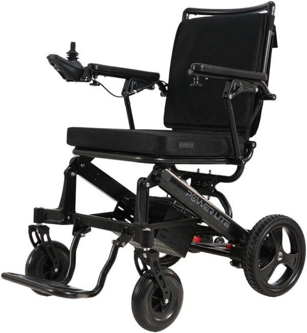 Cadeira De Rodas Motorizada Elétrica Dobravel Compacta Pop Power Lite - Preto