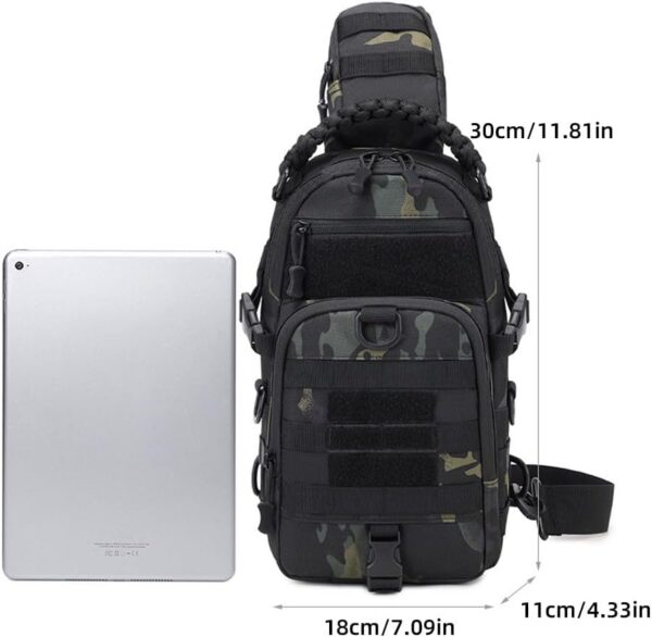 51EmVO1cwrL._AC_SL1000_.jpg Mochila para caminhada Bolsa de peito masculina pequena transversal Respirável Compatível com compartimento bicicleta