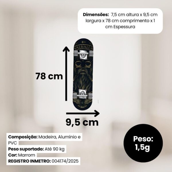 Kit Skate Viking Esporte com Acessórios de Proteção