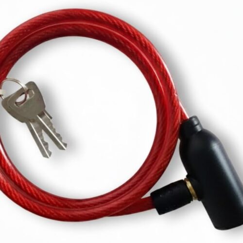51JaUgjpBCL._AC_SL1350_.jpg Trava de Segurança para Bicicleta 65cm com 2 Chaves – Cabo de Aço Revestido em PVC, Ideal para Capacete, Portão e Mochila