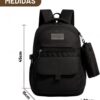 51KMUsnEV6L._AC_SL1000_.jpg Mochila Versátil Unissex Grande - Escolar, Trabalho e Dia a Dia - Design Moderno, Material Impermeável, Resistente e Durável para Notebook