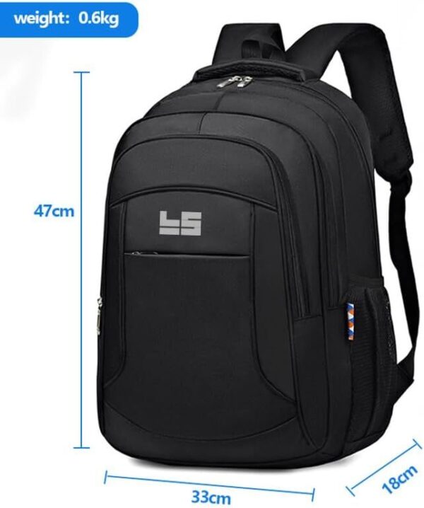 Mochila Urbana Preta LukeSports Notebook Multifuncional Unissex Resistente Lisa