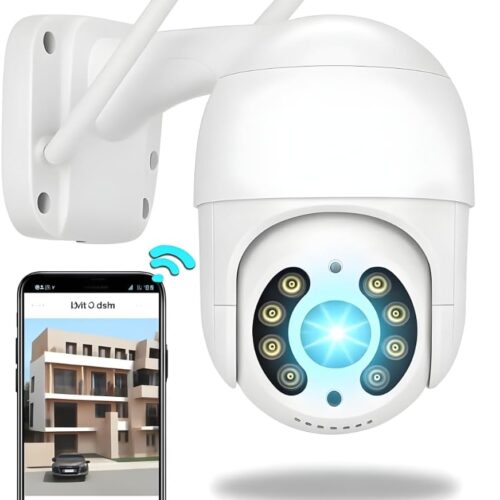 Câmera IP Externa Wi-Fi Giratória 360° Com Monitoramento Via APP -Aprova D'água Com Filmagem Hd e Detecção De Movimento (Linha Premium).
