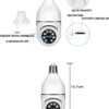 Câmera Lâmpada WiFi 360° Full HD 1080p com Visão Noturna, Detecção de Movimento, Áudio Bidirecional, Monitoramento Remoto via App Yoosee, Segurança Inteligente, Bivolt