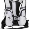 Dynwave Pacote de hidratação 12l mochila de hidratação leve reflexiva ultraleve bexiga de água correndo mochila para escalada de montanha, branco