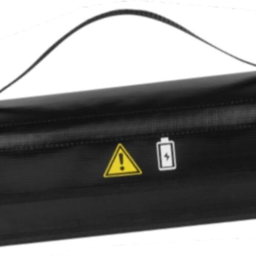 51QBQznq93L._AC_SL1500_.jpg Tachiuwa Bolsa para bateria de bicicleta elétrica com alça à prova de fogo Lipo Safe Tote Bag Protector