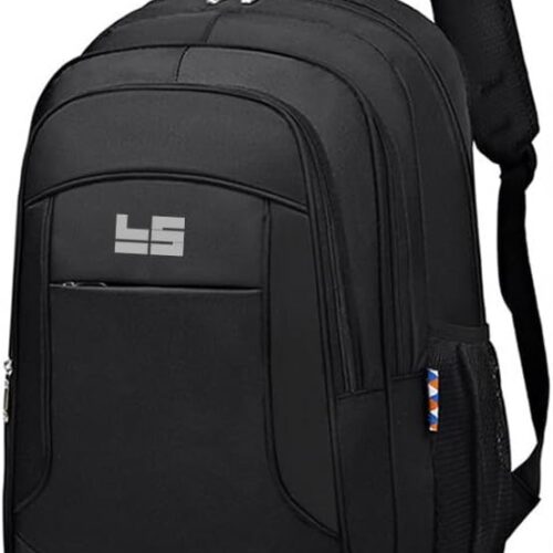 51RIoKULPDL._AC_.jpg Mochila Urbana Preta LukeSports Notebook Multifuncional Unissex Resistente Lisa