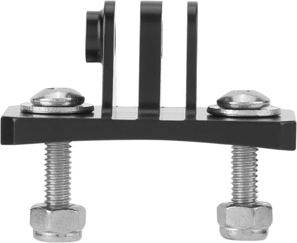Suporte fixo para capacete, adaptador de liga de alumínio antideformação para câmeras de ação XiaoYi OSMO 7 6 5 4 (preto)