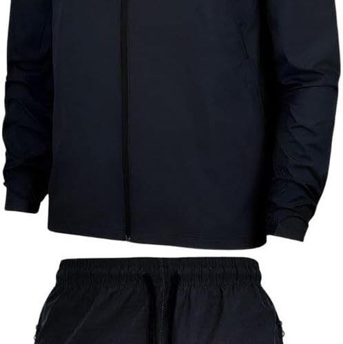 Kit Jaqueta Corta Vento Masculina Dagg Impermeável Leve + Bermuda Dagg Academia Corrida Bolsos Fecho