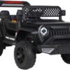 Bang Toys - Carrinho Elétrico Infantil Adventure 12V - com Luzes de LED, Sons, Entrada USB/MP3, Bluetooth, Controle Remoto - Suporta até 50kg - Cor Preto