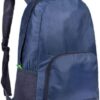 Mochila Dobrável Impermeável Nylon Esportiva Escolar 25L Resistente à Água (Azul Marinho)