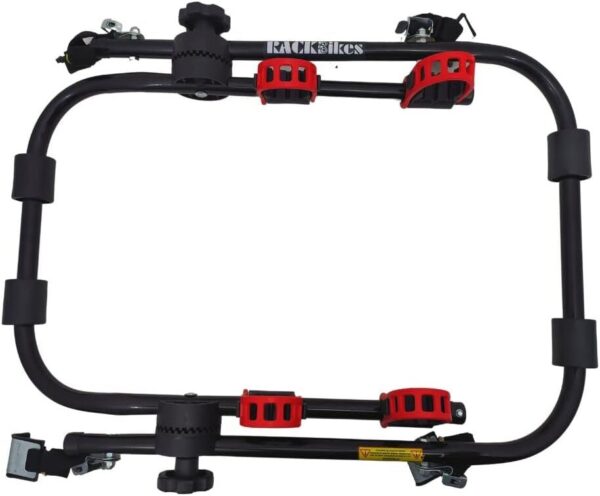 Suporte para bike Transbike 2 bicicletas POP Preto tira Vermelha Sedan Hatch MTB Speed