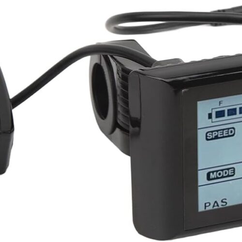 Exibição LCD de Bicicleta Elétrica, 5 Pinos de água à Prova de água ABS Bike Electric Painel LCD Tela Com Botões de Energia Indicadores de Bateria para Controladores JN