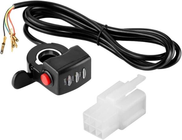 Conjunto de Acelerador de Polegar Giratório para Bicicleta Elétrica de 24V E Bike Com Exibição de Capacidade Bateria Design Durável E Sem Interferências Controle de Velocidade