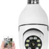 Kit 2 Câmera Segurança Wifi 360 Lâmpada Prova Dágua Giratória Visão Noturna Infravermelho - Camera de Vigilância